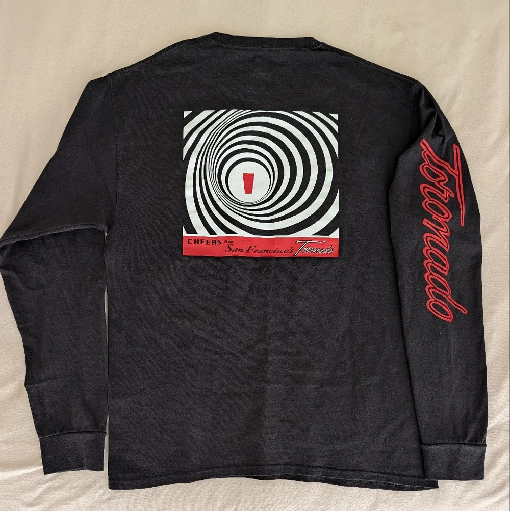 Toronado San Francisco Craft Beer Hanes Black Long Sleeve Tee - Picture 3 of 4